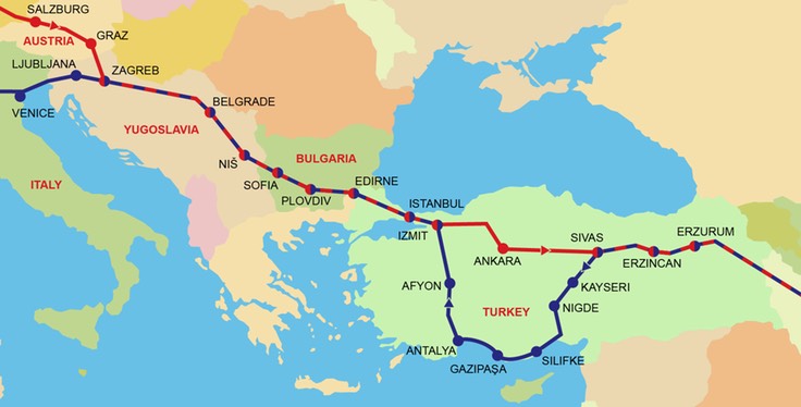 Turkey & The Balkans Map